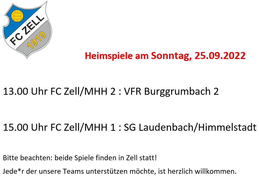 Heimspiele FC Zell/MHH